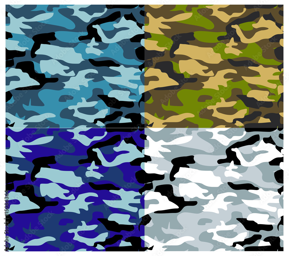 Vector textures, camouflage pattern series. Military textures. Stock ...