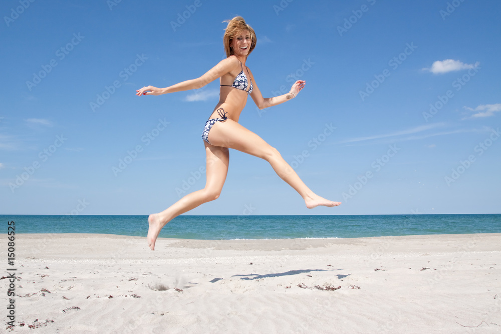Running on the beach Running on the beach