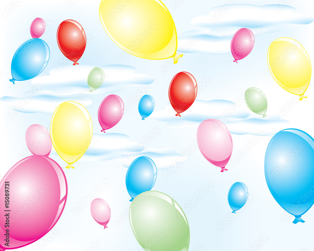 Colorful party balloons