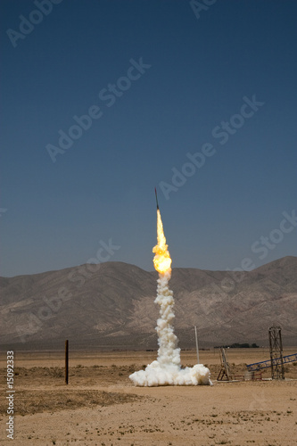 Launch of a Zinc Sulfur Rocket