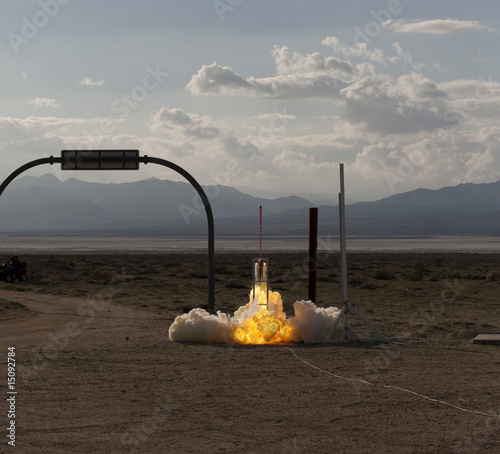 Launch of a Zinc Sulfur Rocket