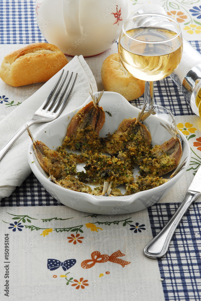 Acciughe gratinate - Antipasti della Lombardia Acciughe gratinate - Antipasti della Lombardia