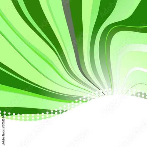 Abstract background with waves in green colour