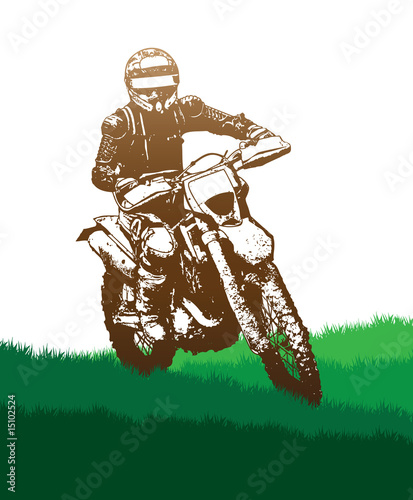 dirtbike on grass