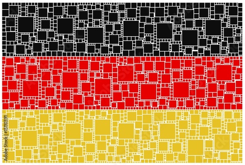 Obraz na plátně Mosaico della bandiera tedesca