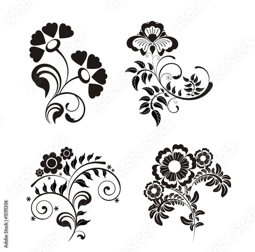 black floral ornament
