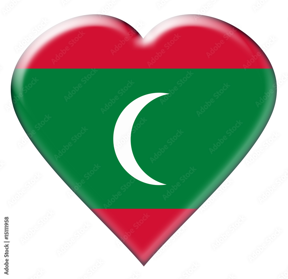 Fototapeta premium Icon of Republic of Maldives