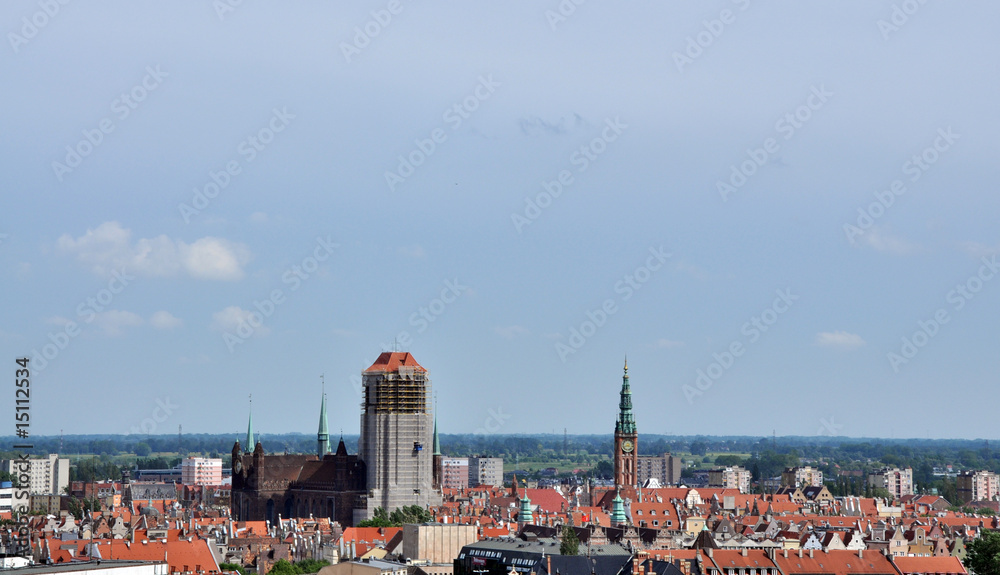 Obraz premium panorama Gdańska