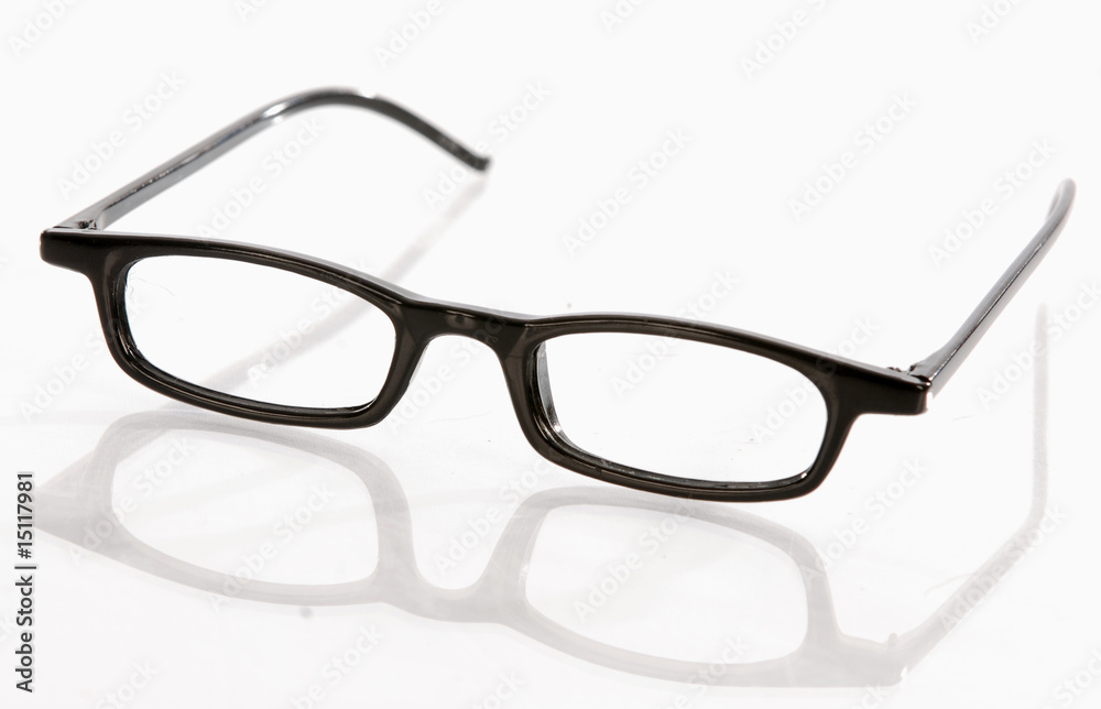 black reading glasses with reflection black reading glasses with reflection