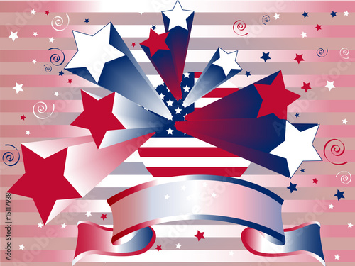 star and flag background