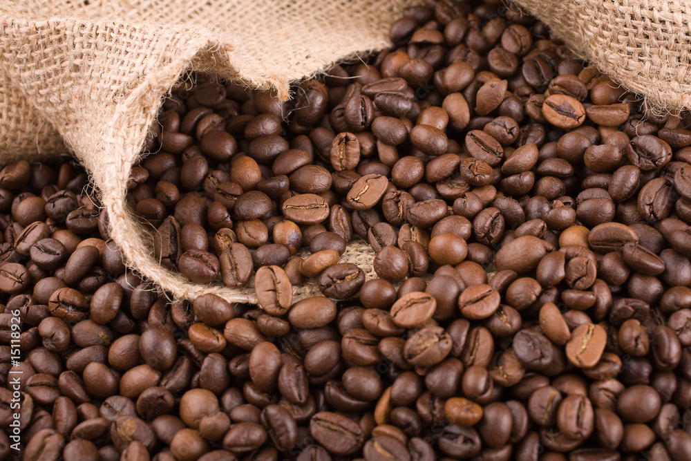 coffee beans and sack coffee beans and sack