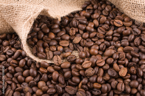 coffee beans and sack © grocap