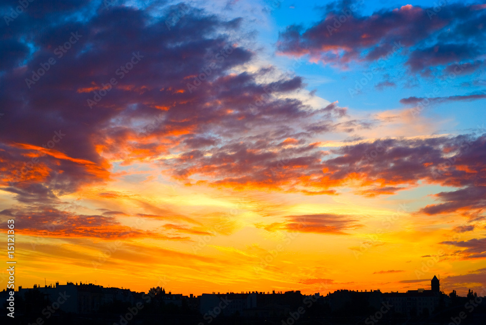 Fototapeta premium urban sunset