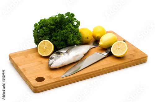 Dorada fish and vegetables