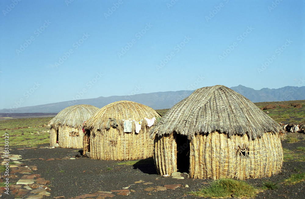 Gabra huts, Lake Turkana, Kenya