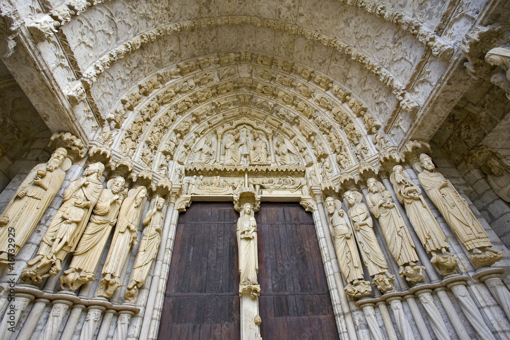 france; chartres; cathédrâle : portail nord