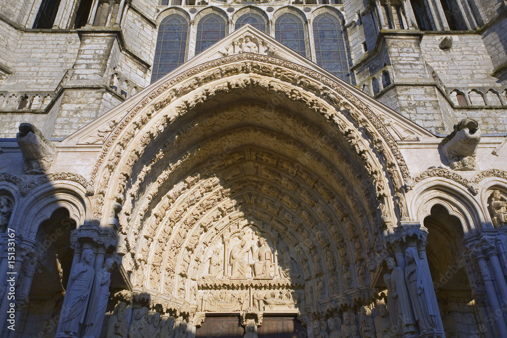 france,chartres,cathédrâle : portail nord