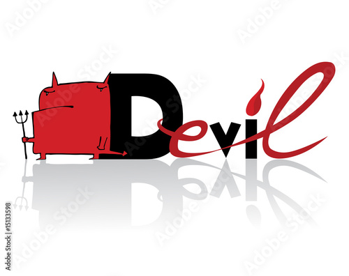 The nice character a demon of red color