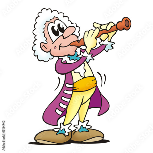 Fotografie Barock Flötenspieler