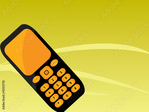 Orange-Black mobile phone