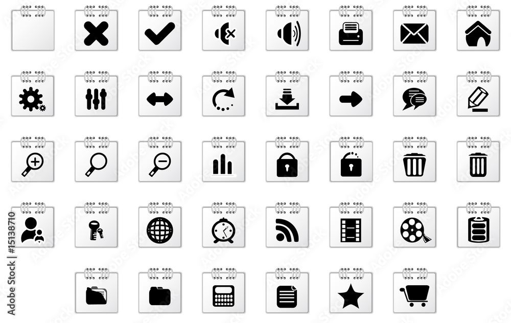 Stickers with web icons Stickers with web icons