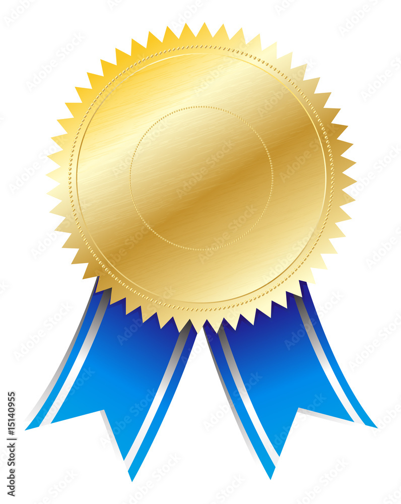 Gold Seal Ribbon Stock Vector | Adobe Stock