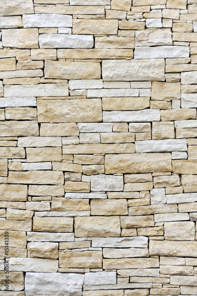 Wall made from sandstone bricks Wall made from sandstone bricks