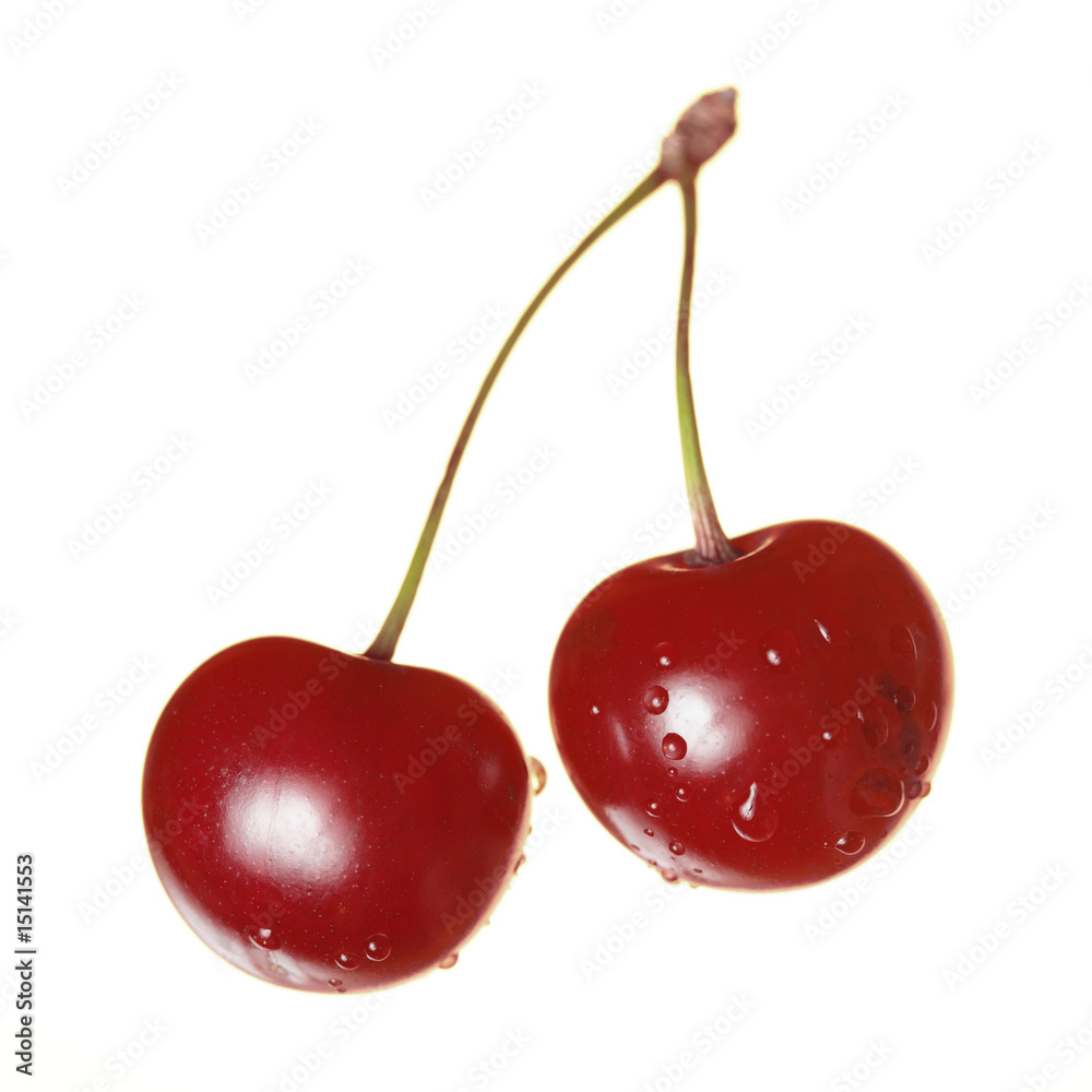 cherries isolated on white. clipping path included cherries isolated on white. clipping path included