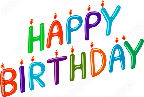 happy birthday letters balck background