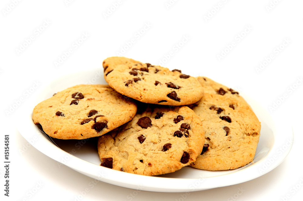 Cookies On White Plate