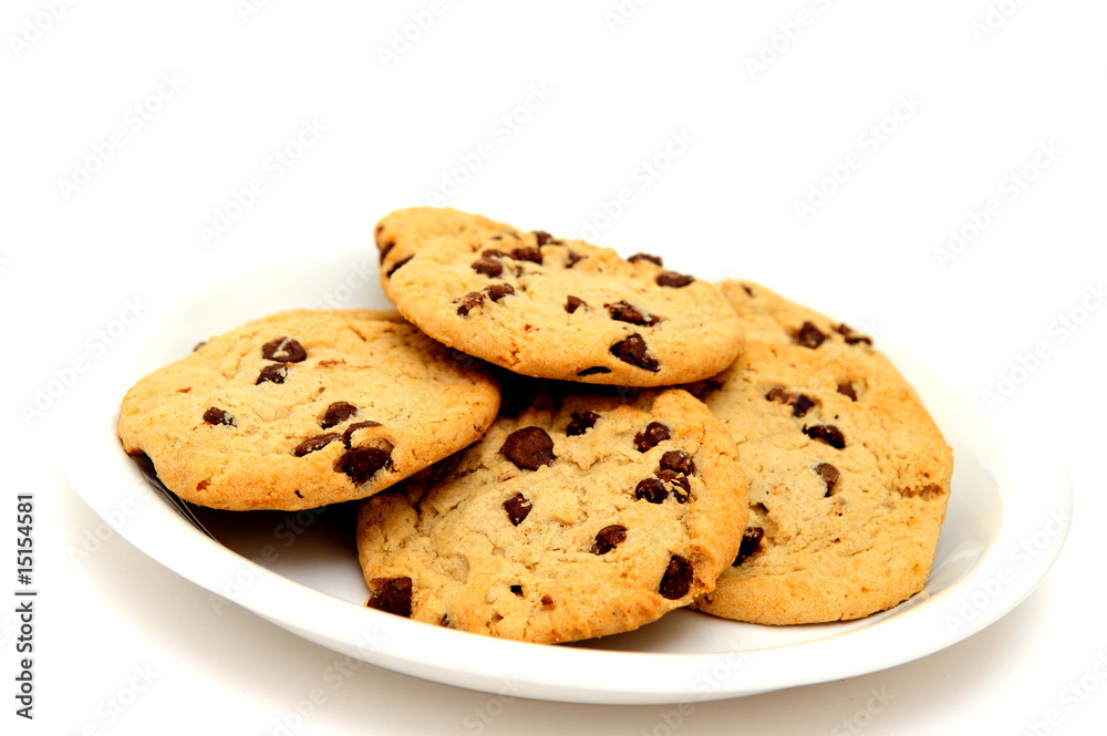 Cookies On White Plate Cookies On White Plate