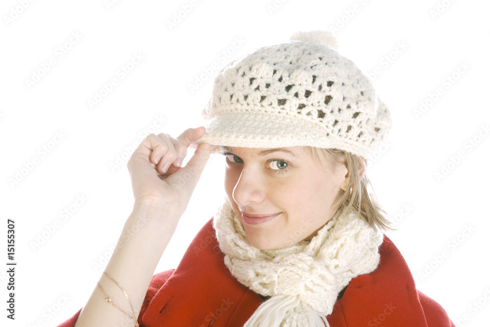 Young woman looking coquettishly Young woman looking coquettishly