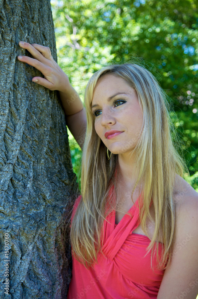 Naklejka premium Beautiful Blonde girl