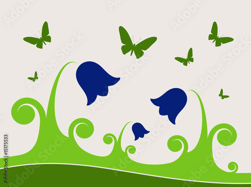 bluebells and butterflies