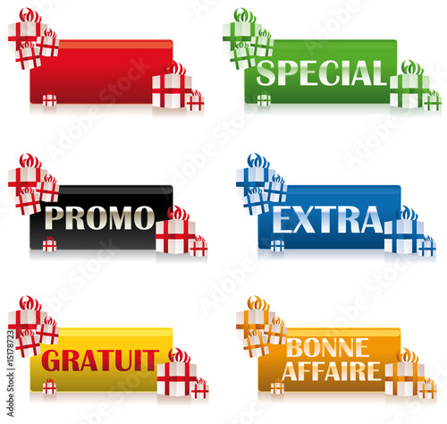 Etiquettes Cadeaux multicolores