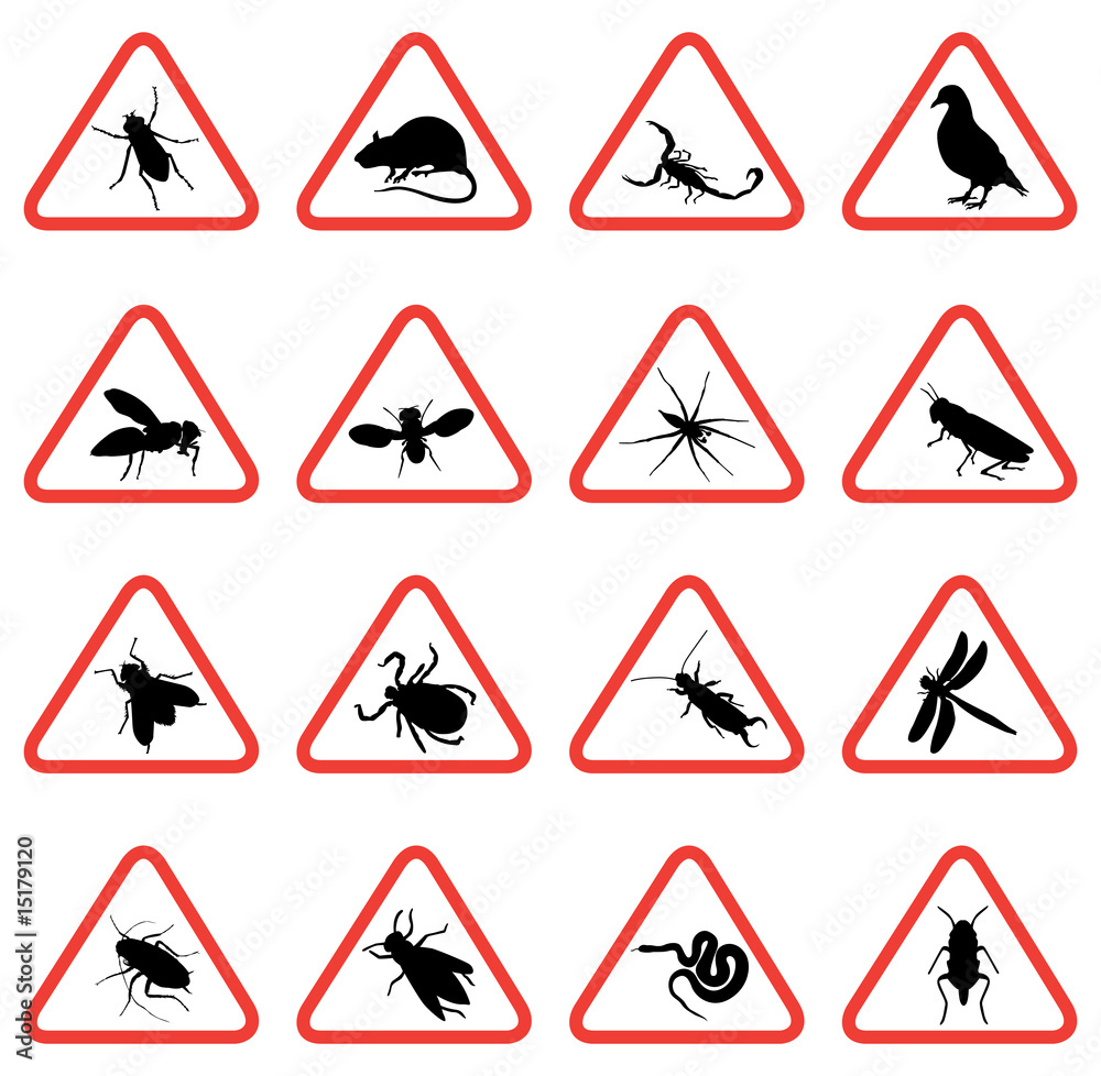 rodent and pest with warning signs rodent and pest with warning signs