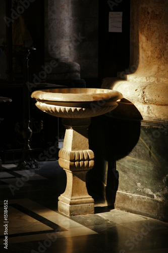 Holy water font photo