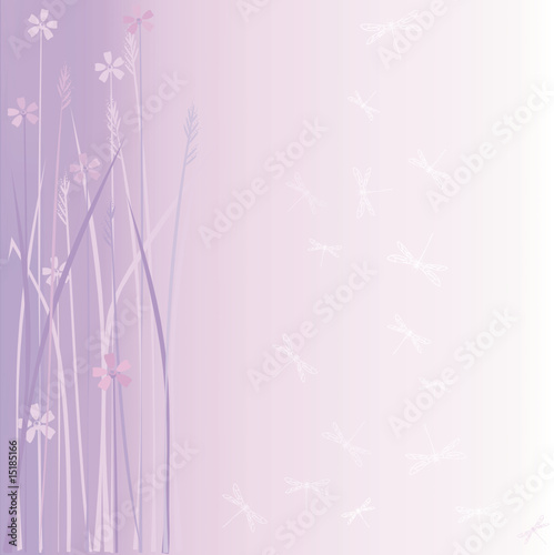Pink marsh flowers background with free space for your text