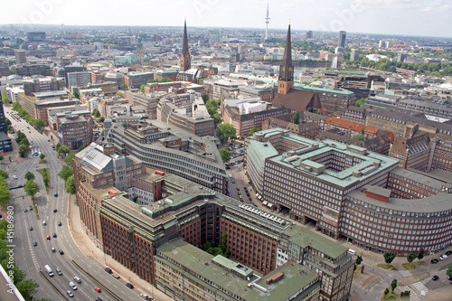 Hamburg: Berühmtes Kontorhausviertel (Luftaufnahme)