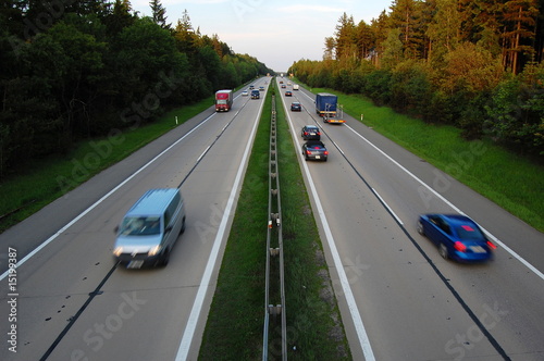 Cars on highway D1 in the Czech Republic