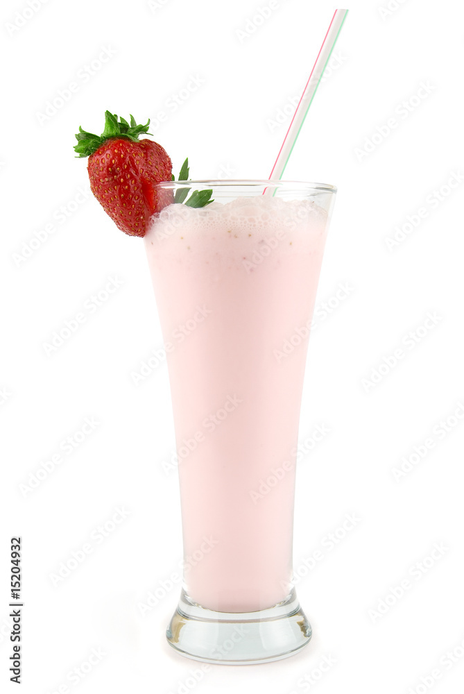 fresh strawberry milkshake