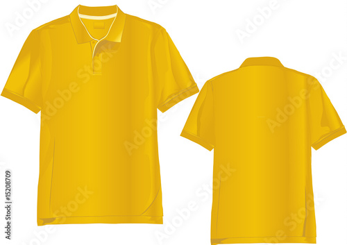 Realistic polo shirt template with only linear gradients used.
