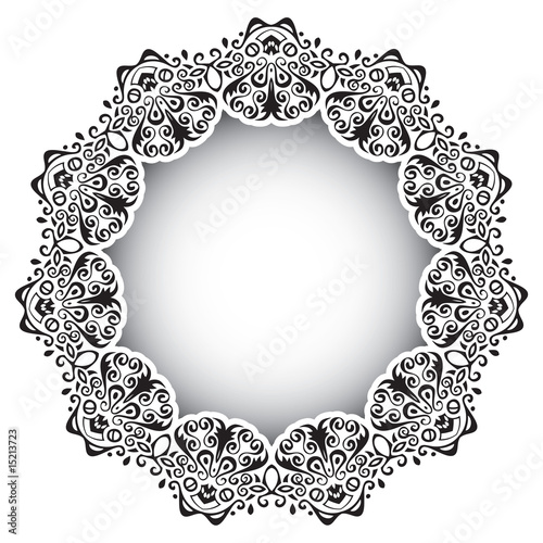 Vector decorative frame in a filigree fashion.