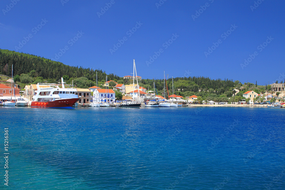 The harbour at Fiskardo The harbour at Fiskardo