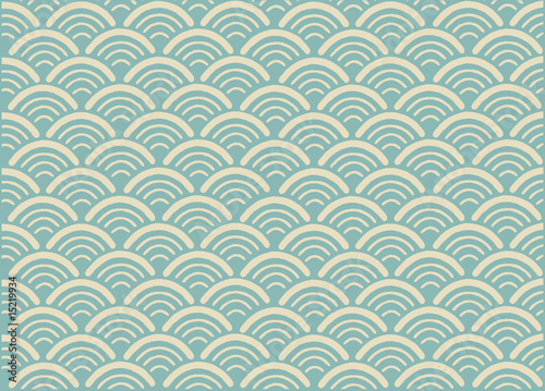 Traditional japanese ornamental pattern- seigaiha. Vector format photo