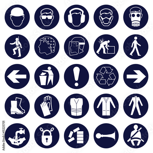 Mandatory Signage icon Collection