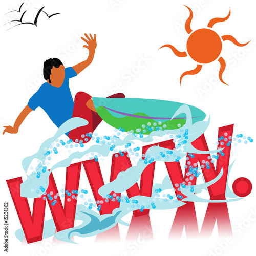 Web surfer logo