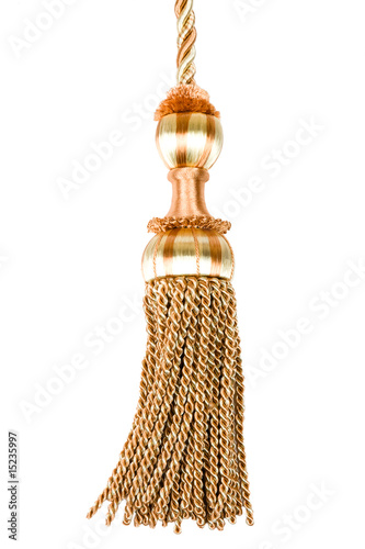 Curtain tassel isolated on white.