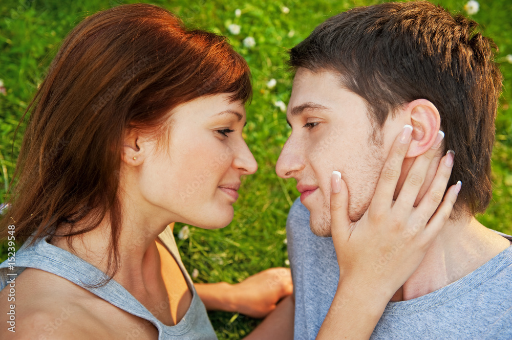 Young couple in love outdoors.... Young couple in love outdoors....