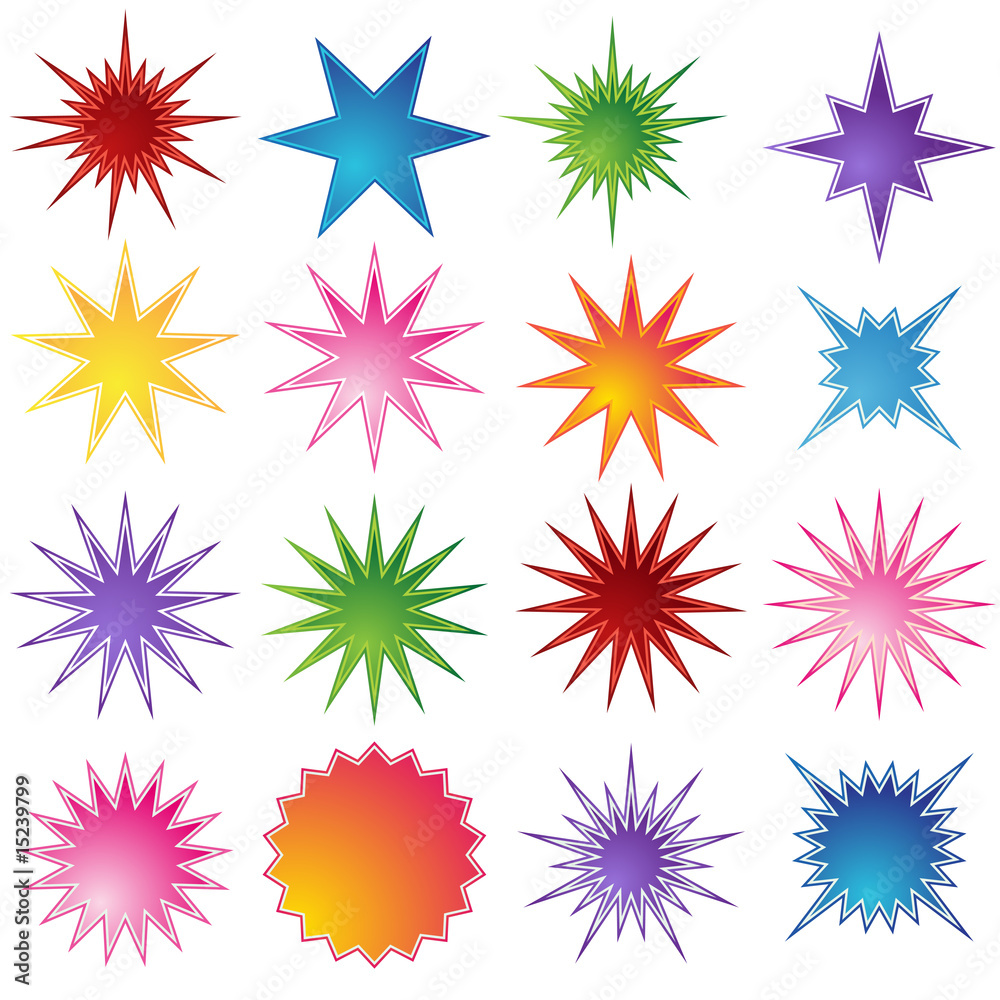 Star Shape Web Buttons Star Shape Web Buttons